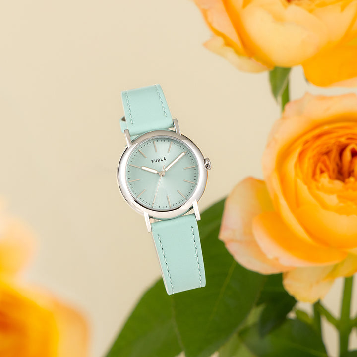 フルラ イージーシェイプ 3針 WW00024048L1 レディース クオーツ 電池式 サンレイダイヤル 革ベルト ライトブルー