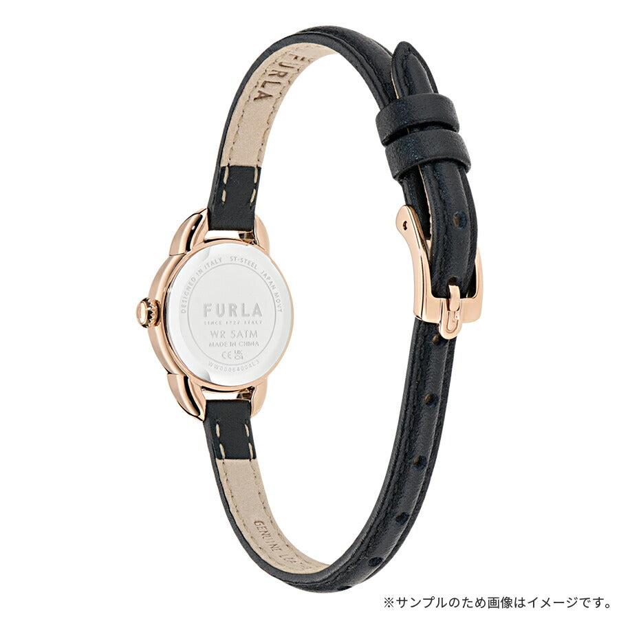 フルラ ミニシェイプ 2針 ブラック WW00064004L3 レディース クオーツ 電池式 サンレイダイヤル 革ベルト