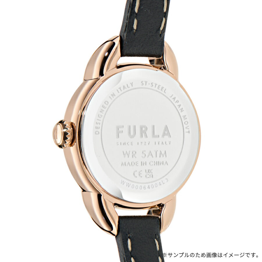フルラ ミニシェイプ 2針 ブラック WW00064004L3 レディース クオーツ 電池式 サンレイダイヤル 革ベルト