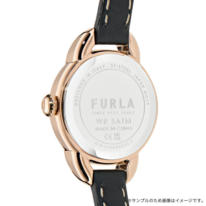 フルラ ミニシェイプ 2針 ブラック WW00064004L3 レディース クオーツ 電池式 サンレイダイヤル 革ベルト