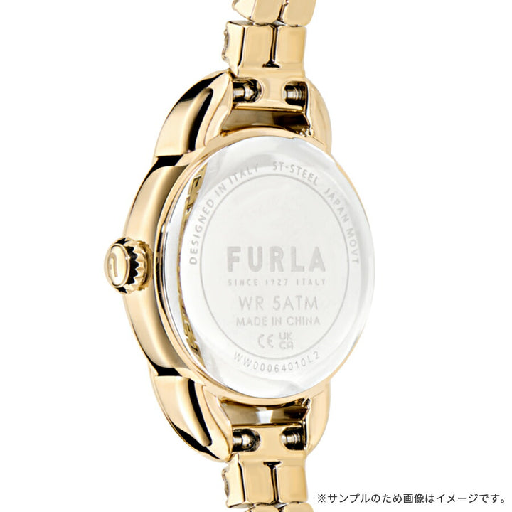 フルラ ミニシェイプ 2針 クリスタルチェーン WW00064010L2 レディース クオーツ 電池式 サンレイダイヤル ゴールド