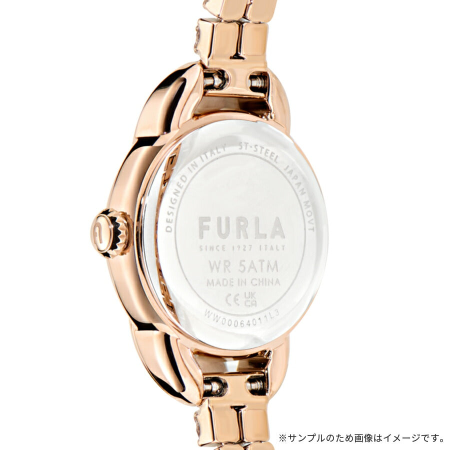 フルラ ミニシェイプ 2針 クリスタルチェーン WW00064011L3 レディース クオーツ 電池式 サンレイダイヤル ピンクゴールド