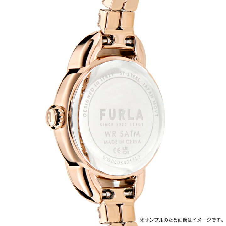 フルラ ミニシェイプ 2針 クリスタルチェーン WW00064011L3 レディース クオーツ 電池式 サンレイダイヤル ピンクゴールド