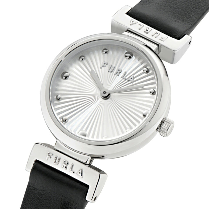 フルラ ツイスト 2針 WW00069001L1 レディース クオーツ 電池式 リバーシブル 革ベルト ブラック ホワイト