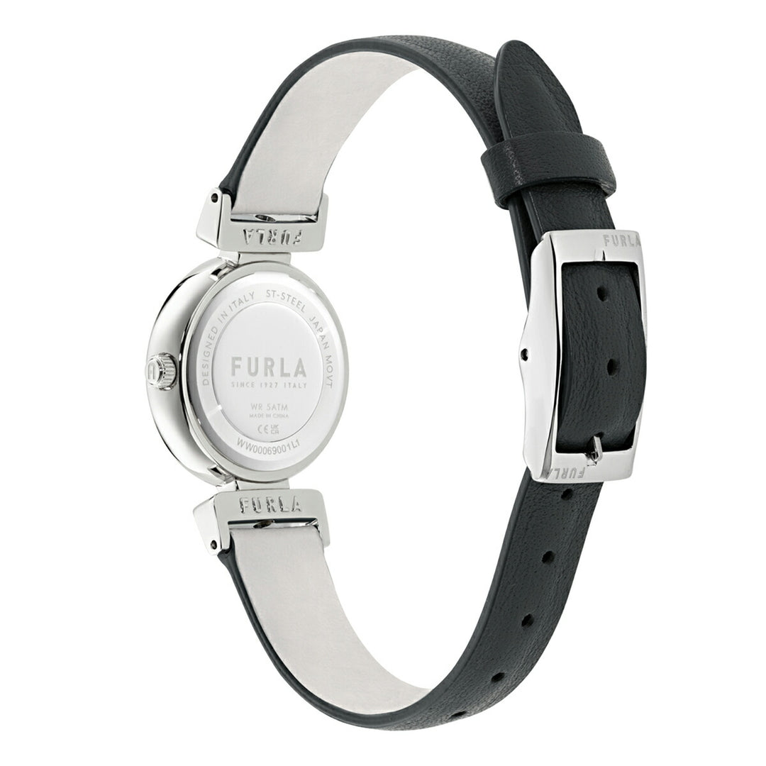 フルラ ツイスト 2針 WW00069001L1 レディース クオーツ 電池式 リバーシブル 革ベルト ブラック ホワイト
