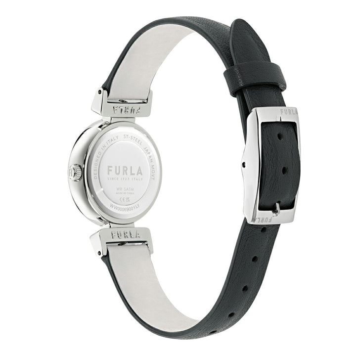 フルラ ツイスト 2針 WW00069001L1 レディース クオーツ 電池式 リバーシブル 革ベルト ブラック ホワイト