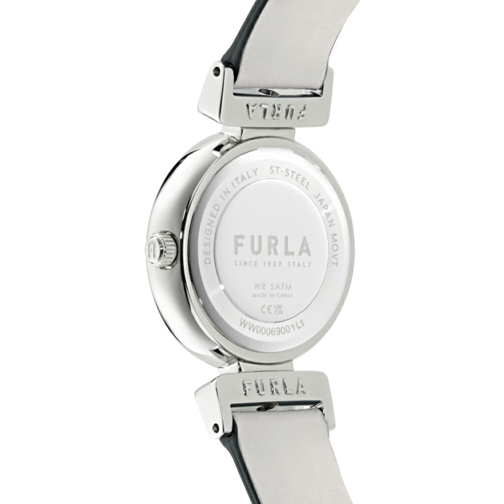 フルラ ツイスト 2針 WW00069001L1 レディース クオーツ 電池式 リバーシブル 革ベルト ブラック ホワイト