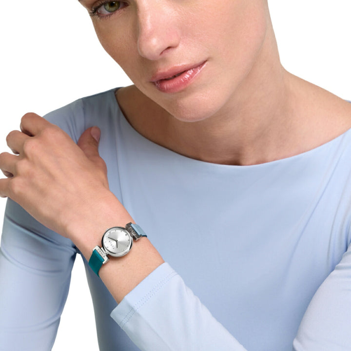 フルラ ツイスト 2針 WW00069002L1 レディース クオーツ 電池式 リバーシブル 革ベルト グリーン ライトブルー