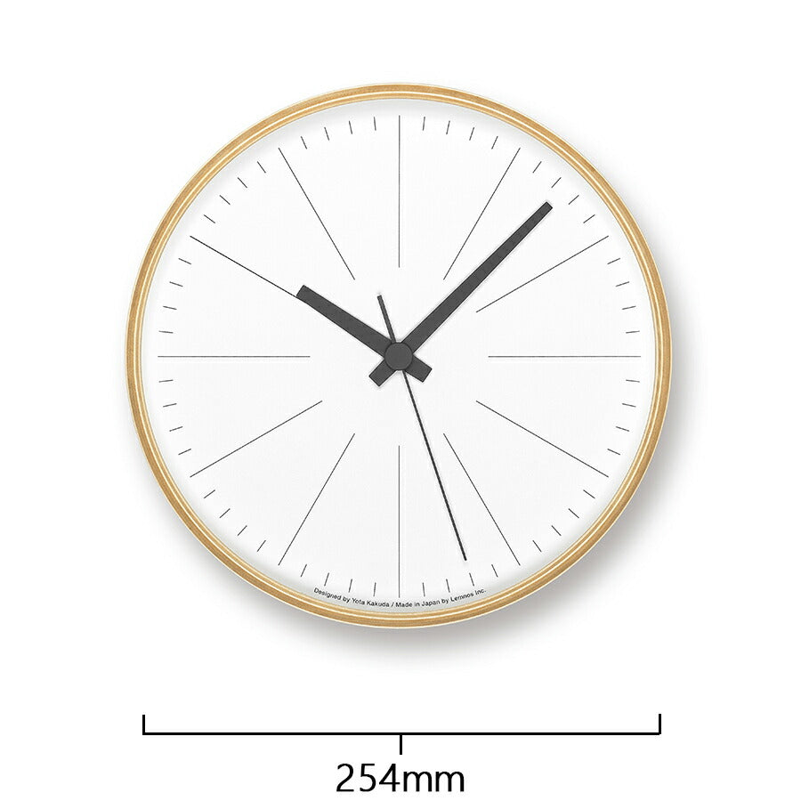 タカタレムノス 掛け時計 カーサ ラインの時計 PLY クオーツ 電池式 プライウッド スイープセコンド 角田 陽太 YK21-13