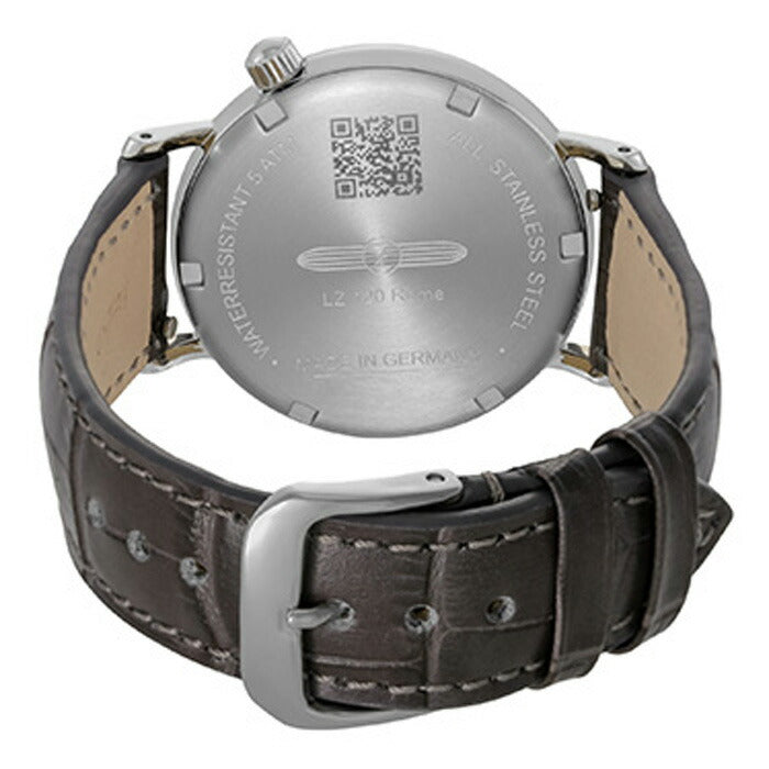 ツェッペリン LZ120ローマ 7135-2 メンズ 腕時計 クオーツ レザー ダークグレー スモールセコンド