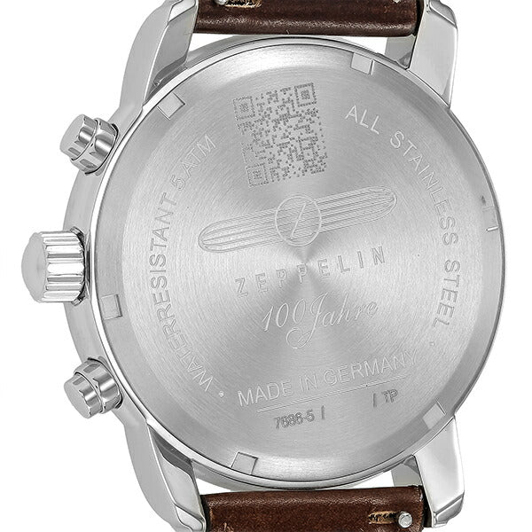 ツェッペリン LZ1 100周年記念 日本限定モデル 7686-5 メンズ 腕時計 クオーツ 革ベルト アイボリー クロノグラフ