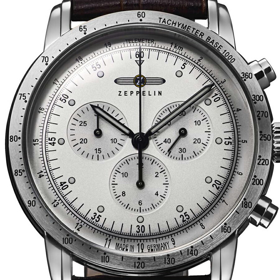 ツェッペリン 100周年記念シリーズ 日本限定モデル 8892-1 メンズ 腕時計 クオーツ クロノグラフ 革ベルト
