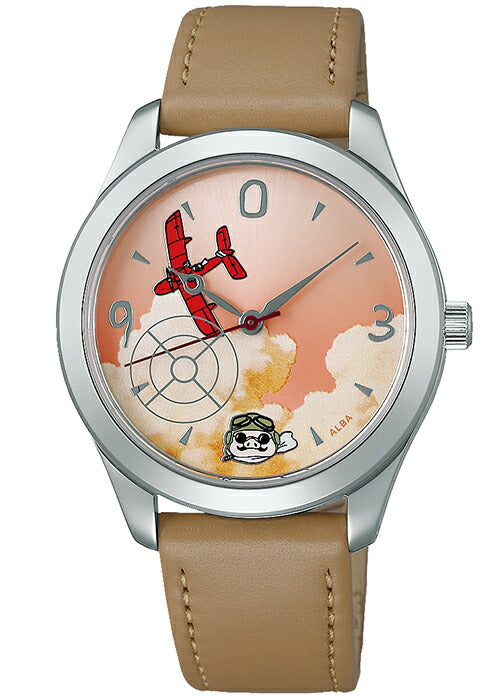 アルバ 紅の豚 30周年記念 限定モデル トレンチコート ACCK727 メンズ レディース 腕時計 電池式 クオーツ 革ベルト