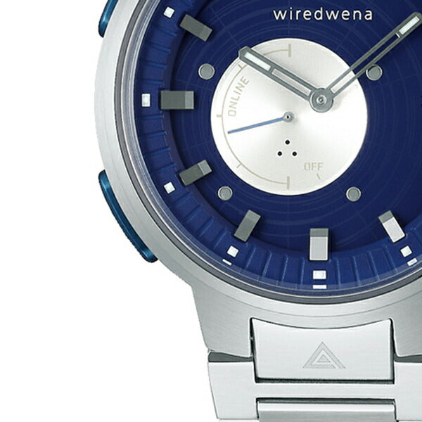 セイコー ソニー wiredwena ワイアードウェナ 攻殻機動隊 SAC_2045 コラボレーション限定モデル タチコマモデル AGAB704 メンズ 腕時計 wena 3 シルバー ブルー