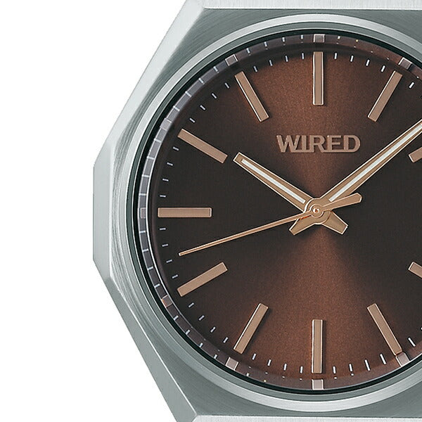 セイコー WIRED ワイアード REFLECTION リフレクション 3針モデル AGAK404 メンズ 腕時計 クオーツ ブラウン シルバー
