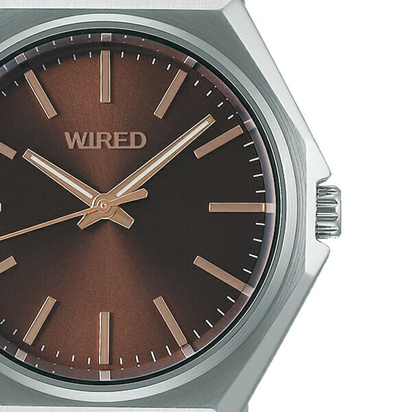 セイコー WIRED ワイアード REFLECTION リフレクション 3針モデル AGAK404 メンズ 腕時計 クオーツ ブラウン シルバー