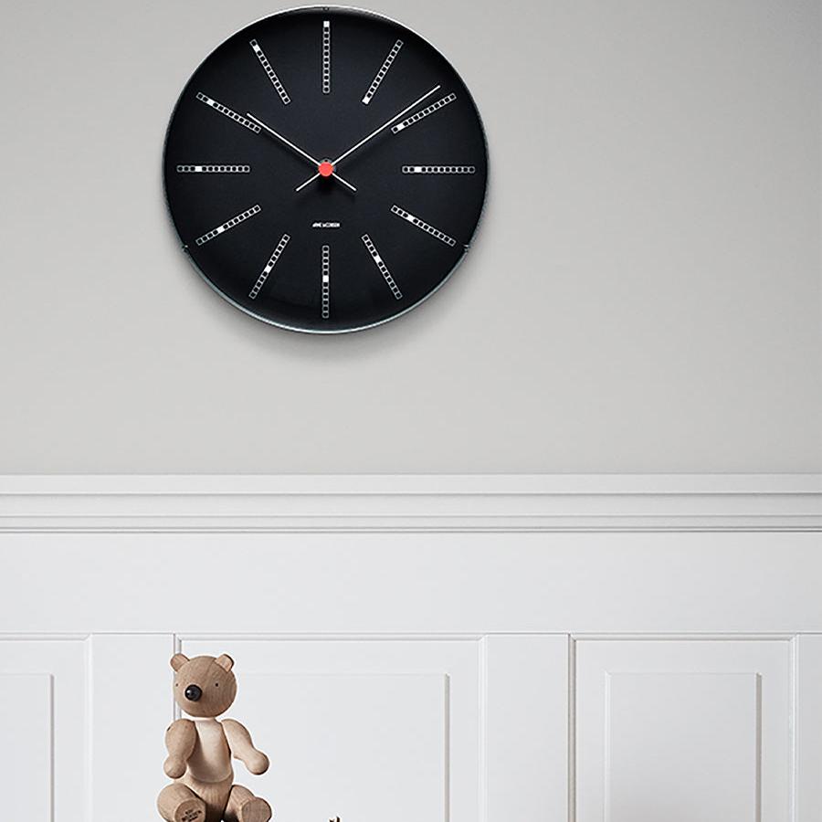 アルネヤコブセン バンカーズ ブラック 290mm 掛時計 ウォールクロック AJ43646 インテリア THE CLOCK HOUSE