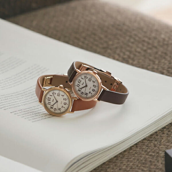 アルバ リキ ソーラー AKQD403 レディース ホワイトダイヤル ブラウン