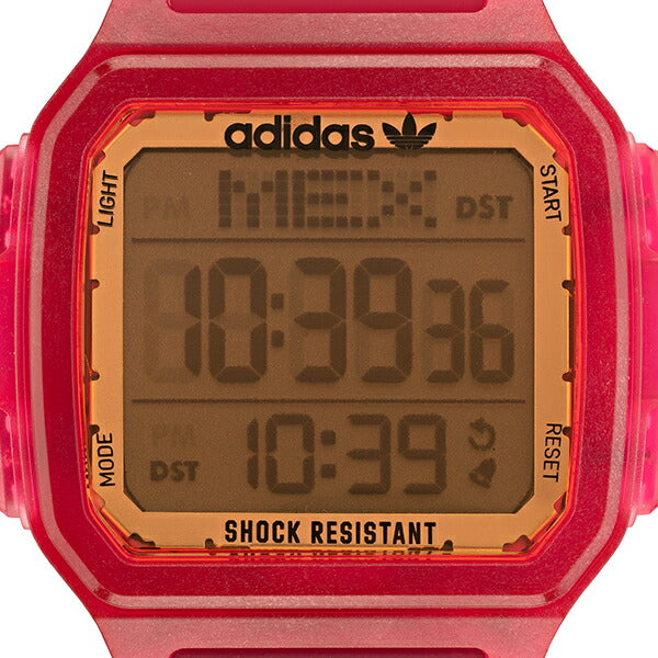 adidas アディダス STREET ストリート DIGITAL ONE GMT デジタルワン GMT AOST22052 メンズ 腕時計 電池式 デジタル ワールドタイム オレンジ レッド