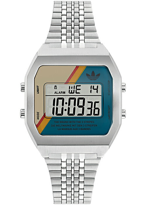 アディダス ストリート デジタルツー AOST23556 メンズ レディース 腕時計 電池式 デジタル メタルベルト シルバー