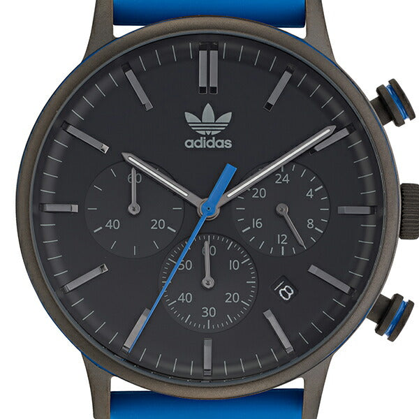 adidas アディダス STYLE スタイル CODE ONE CHRONO コード ワン クロノ AOSY22015 メンズ 腕時計 クオーツ 電池式 クロノグラフ ブラック ブルー シリコンバンド