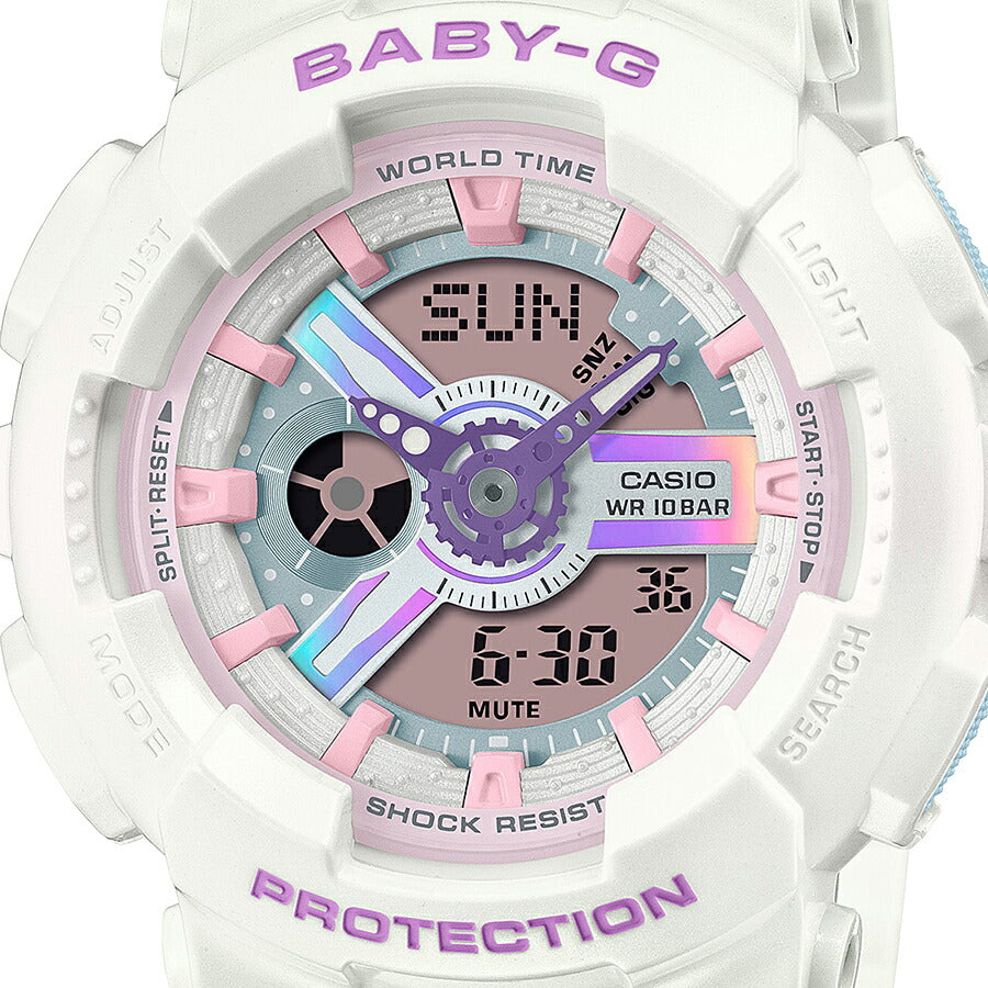 BABY-G FHシリーズ BA-110FH-7AJF レディース 腕時計 電池式 アナデジ ビッグケース ホワイト 国内正規品 カシオ