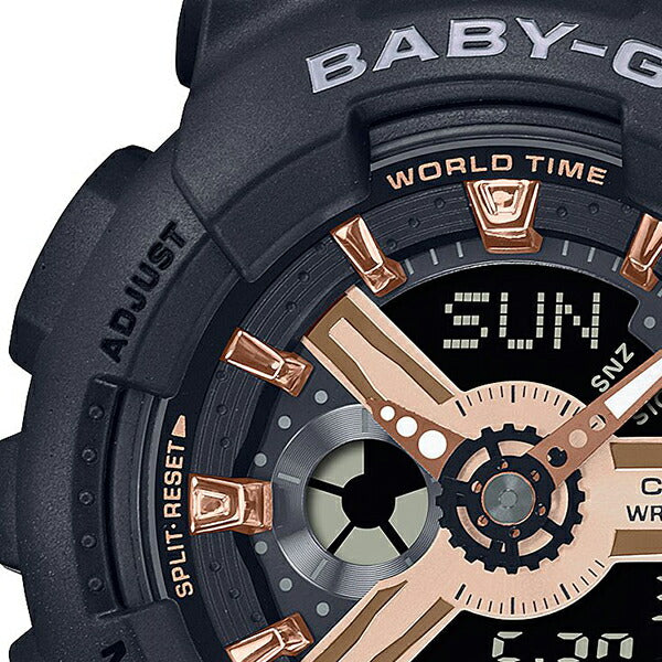 BABY-G ベビージー BA-110シリーズ G-SHOCKデザインインスパイア BA-110XRG-1AJF レディース 腕時計 電池式 アナログ デジタル ブラック 国内正規品 カシオ