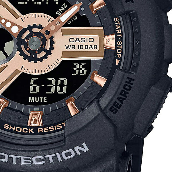 BABY-G ベビージー BA-110シリーズ G-SHOCKデザインインスパイア BA-110XRG-1AJF レディース 腕時計 電池式 アナログ デジタル ブラック 国内正規品 カシオ