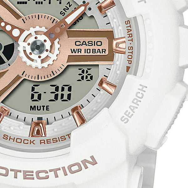 BABY-G ベビージー BA-110シリーズ G-SHOCKデザインインスパイア BA-110XRG-7AJF レディース 腕時計 電池式 アナログ デジタル ホワイト 国内正規品 カシオ