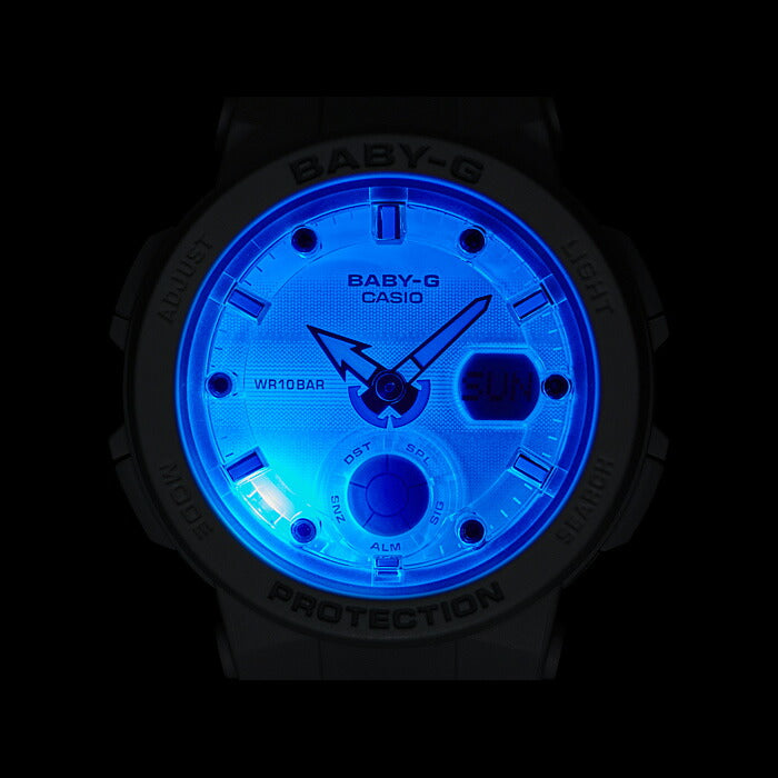 BABY-G ベビージー BGA-250-7A2JF カシオ レディース 腕時計 アナデジ ホワイト ウレタン ビーチトラベラー 国内正規品