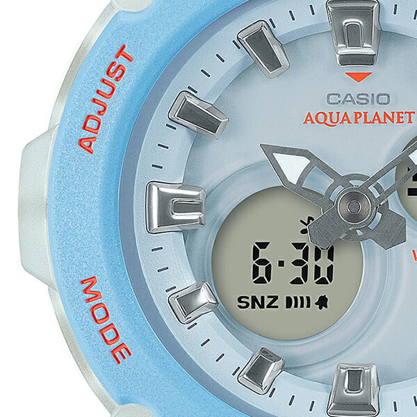 BABY-G アクアプラネット コラボ BGA-270AQ-2AJR レディース 腕時計 アナデジ ブルー 国内正規品 カシオ