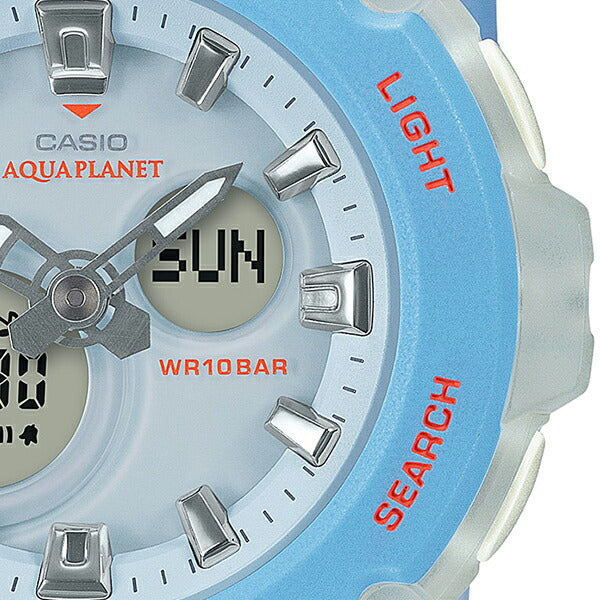 BABY-G アクアプラネット コラボ BGA-270AQ-2AJR レディース 腕時計 アナデジ ブルー 国内正規品 カシオ