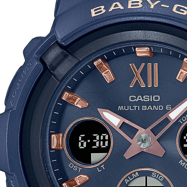 BABY-G BGA-2800シリーズ BGA-2800-2AJF レディース 腕時計 電波ソーラー アナデジ 樹脂バンド ネイビー 国内正規品 カシオ