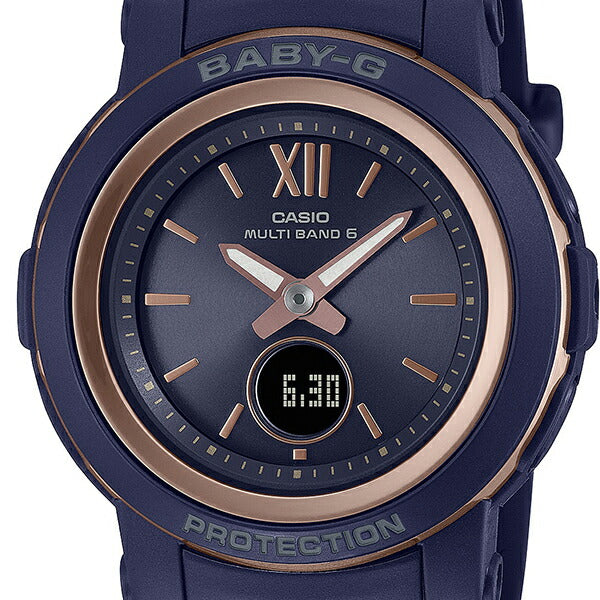 BABY-G ベビージー BGA-2900シリーズ BGA-2900-2AJF レディース 腕時計 電波ソーラー アナデジ シンプル スリム ネイビー 国内正規品 カシオ