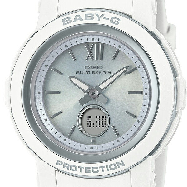 BABY-G ベビージー BGA-2900シリーズ BGA-2900-7AJF レディース 腕時計 電波ソーラー アナデジ シンプル スリム ホワイト 国内正規品 カシオ