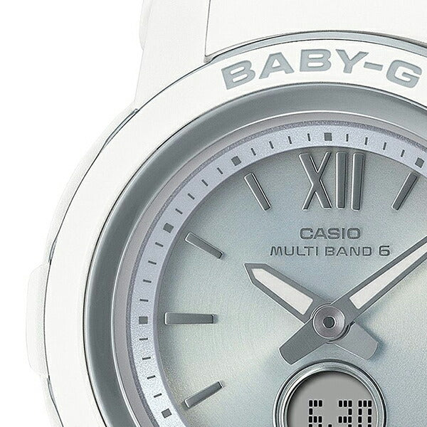 BABY-G ベビージー BGA-2900シリーズ BGA-2900-7AJF レディース 腕時計 電波ソーラー アナデジ シンプル スリム ホワイト 国内正規品 カシオ