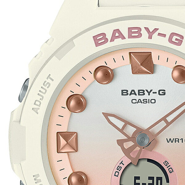 BABY-G ビーチシーンデザイン サンドホワイト BGA-320-7A1JF レディース 電池式 アナデジ 国内正規品 カシオ