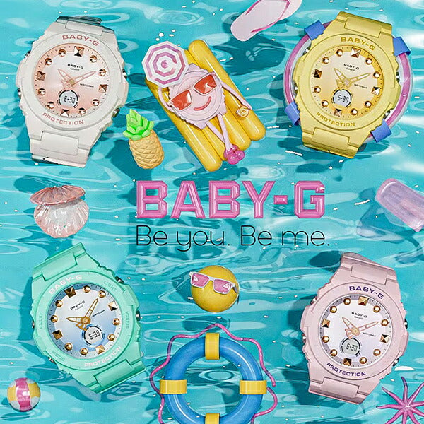 BABY-G ビーチシーンデザイン サンドホワイト BGA-320-7A1JF レディース 電池式 アナデジ 国内正規品 カシオ