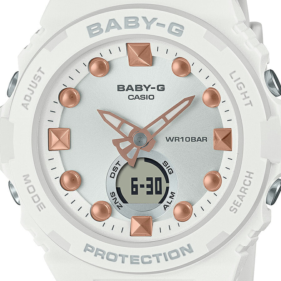 BABY-G ベビージー ビーチシーンデザイン ホワイト BGA-320-7A2JF レディース 腕時計 電池式 アナデジ 国内正規品 カシオ