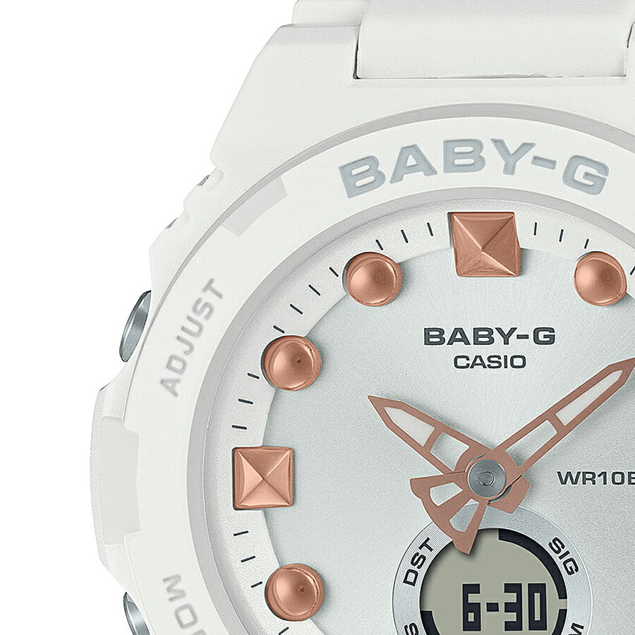 BABY-G ベビージー ビーチシーンデザイン ホワイト BGA-320-7A2JF レディース 腕時計 電池式 アナデジ 国内正規品 カシオ