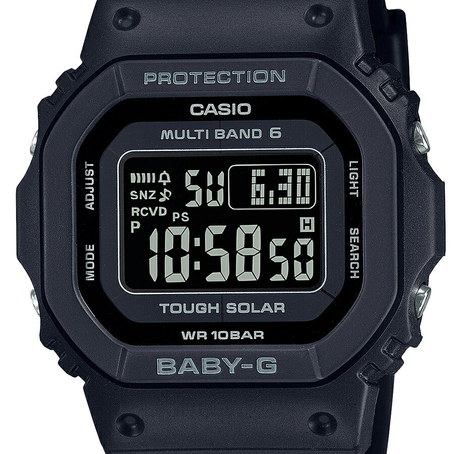 BABY-G ベビージー 小型 スリム スクエア BGD-5650-1CJF レディース 腕時計 電波ソーラー デジタル ブラック  反転液晶 国内正規品 カシオ