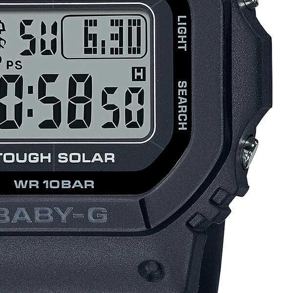 BABY-G ベビージー 小型 スリム スクエア BGD-5650-1JF レディース 腕時計 電波ソーラー デジタル ブラック 国内正規品 カシオ