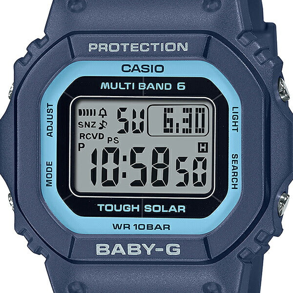 BABY-G ベビージー 小型 スリム スクエア BGD-5650-2JF レディース 腕時計 電波ソーラー デジタル ネイビー 国内正規品 カシオ