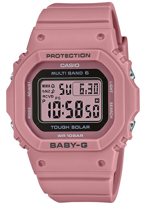 BABY-G ベビージー 小型 スリム スクエア BGD-5650-4JF レディース 腕時計 電波ソーラー デジタル スモーキーピンク 国内正規品 カシオ