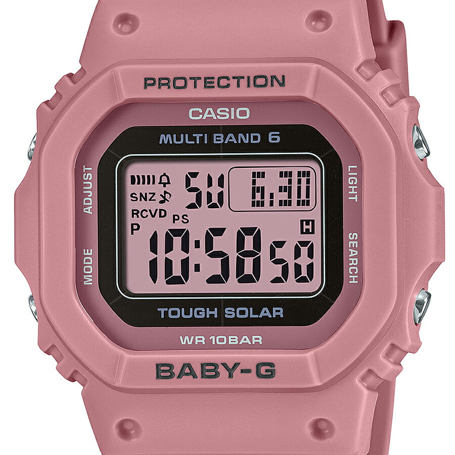 BABY-G ベビージー 小型 スリム スクエア BGD-5650-4JF レディース 腕時計 電波ソーラー デジタル スモーキーピンク 国内正規品 カシオ