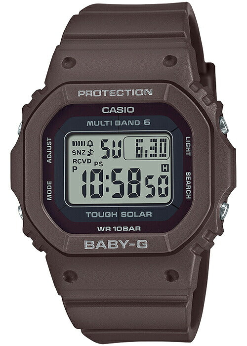 BABY-G ベビージー 小型 スリム スクエア BGD-5650-5JF レディース 腕時計 電波ソーラー デジタル マットブラウン 国内正規品 カシオ