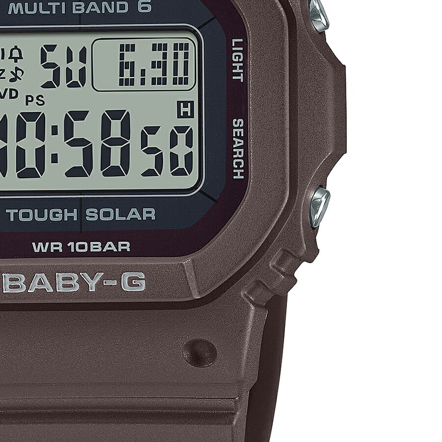 BABY-G ベビージー 小型 スリム スクエア BGD-5650-5JF レディース 腕時計 電波ソーラー デジタル マットブラウン 国内正規品 カシオ