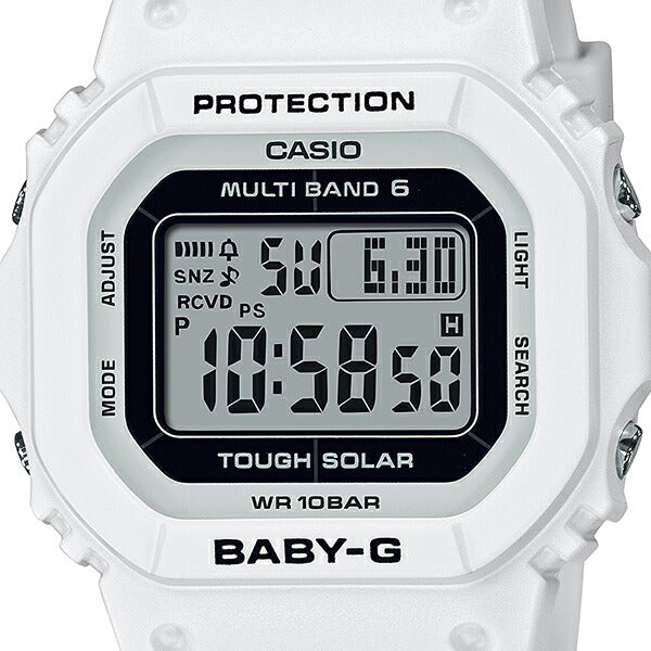 BABY-G ベビージー 小型 スリム スクエア BGD-5650-7JF レディース 腕時計 電波ソーラー デジタル ホワイト 国内正規品 カシオ