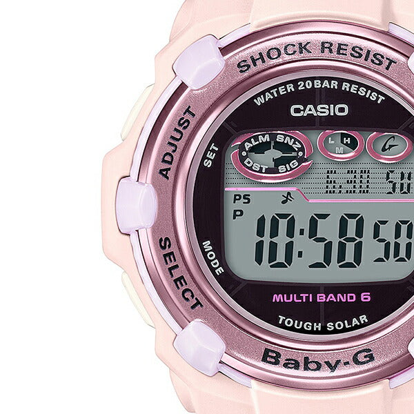 BABY-G BGR-3000UCB-4JF レディース 腕時計 電波ソーラー デジタル 樹脂バンド ピンク 国内正規品 カシオ