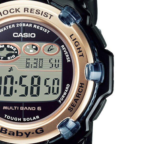 BABY-G BGR-3003U-1JF レディース 腕時計 電波ソーラー デジタル 樹脂バンド ブラック 国内正規品 カシオ